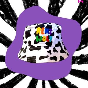 Remi Wolf Cow Print Bucket Hat